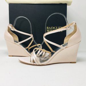 Badgley Mischka Bonanza Light Pink Satin Sandals